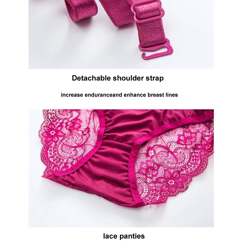 Elegant Butterfly Back Front-Closure Push-Up Bra & Panty Set for Women – Comfortable Everyday Lingerie - Image 12