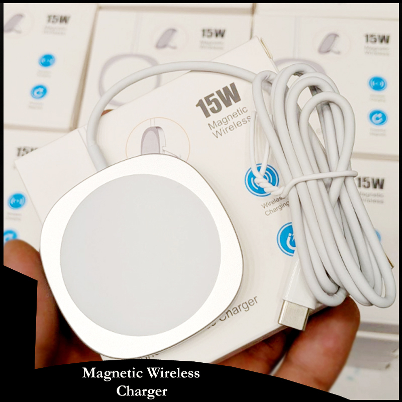 MagSafe Compatible 15W Magnetic Wireless Charger – Slim Charging Pad with Stand, Fast USB-C Quick Charge for iPhone & AirPods - Image 2