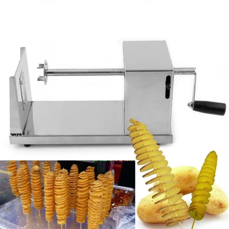 High-Quality Stainless Steel Manual Operation Potato Spiral Cutter Machine - Image 5