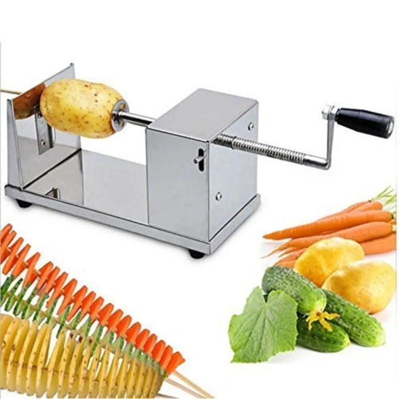High-Quality Stainless Steel Manual Operation Potato Spiral Cutter Machine - Image 2