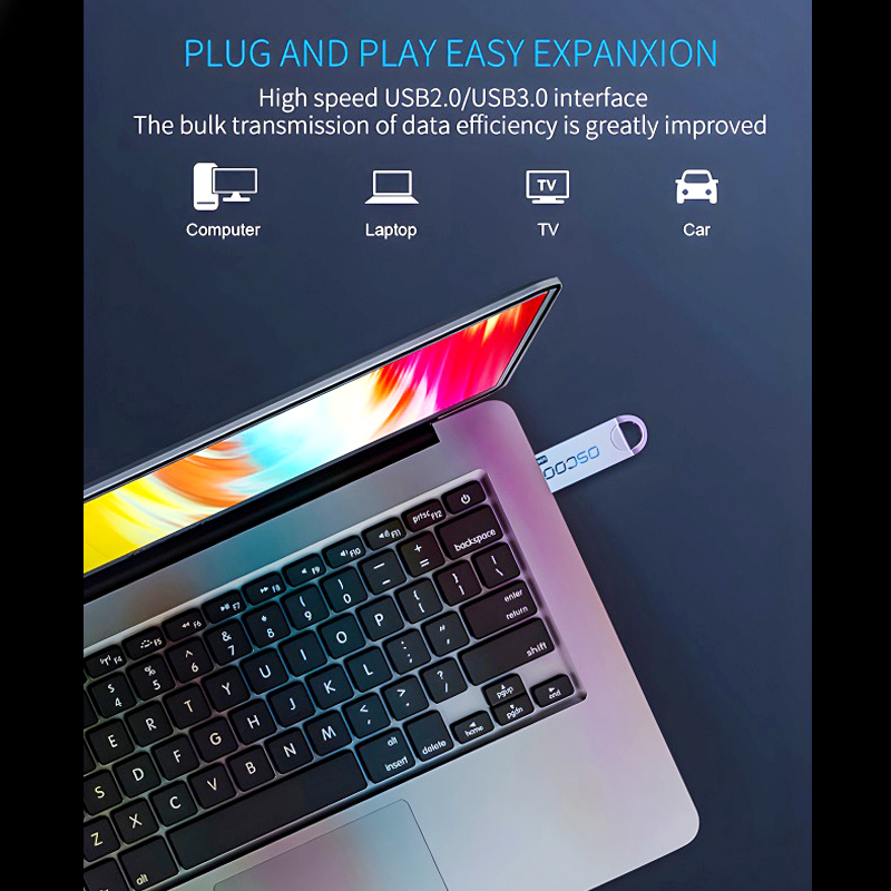 OSCOO OO2U-2 Metal USB 3.0 Flash Drive – 100% Original, 32/64/128GB High-Speed Pen Drive Memory Stick - Image 2