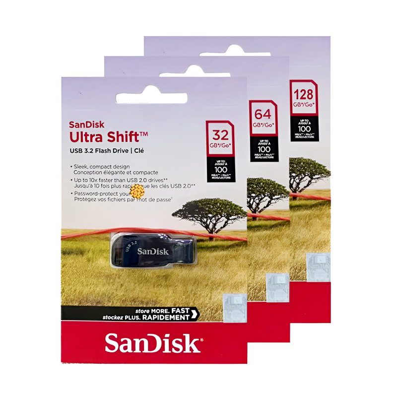 SanDisk Ultra Shift USB 3.2 Flash Drive – High Speed, Compact Design (32GB / 64GB / 128GB) - Image 2