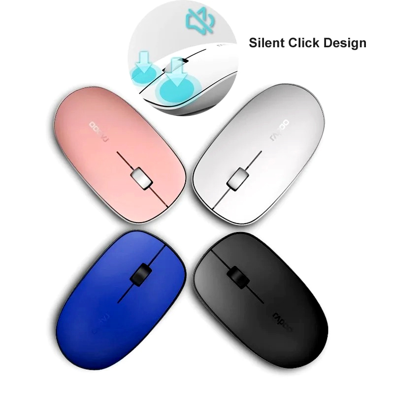 Rapoo M200 Silent Multi-Mode Wireless Mouse – Bluetooth 3.0/4.0 & 2.4GHz, 1300 DPI, Ultra-Slim Design - Image 27