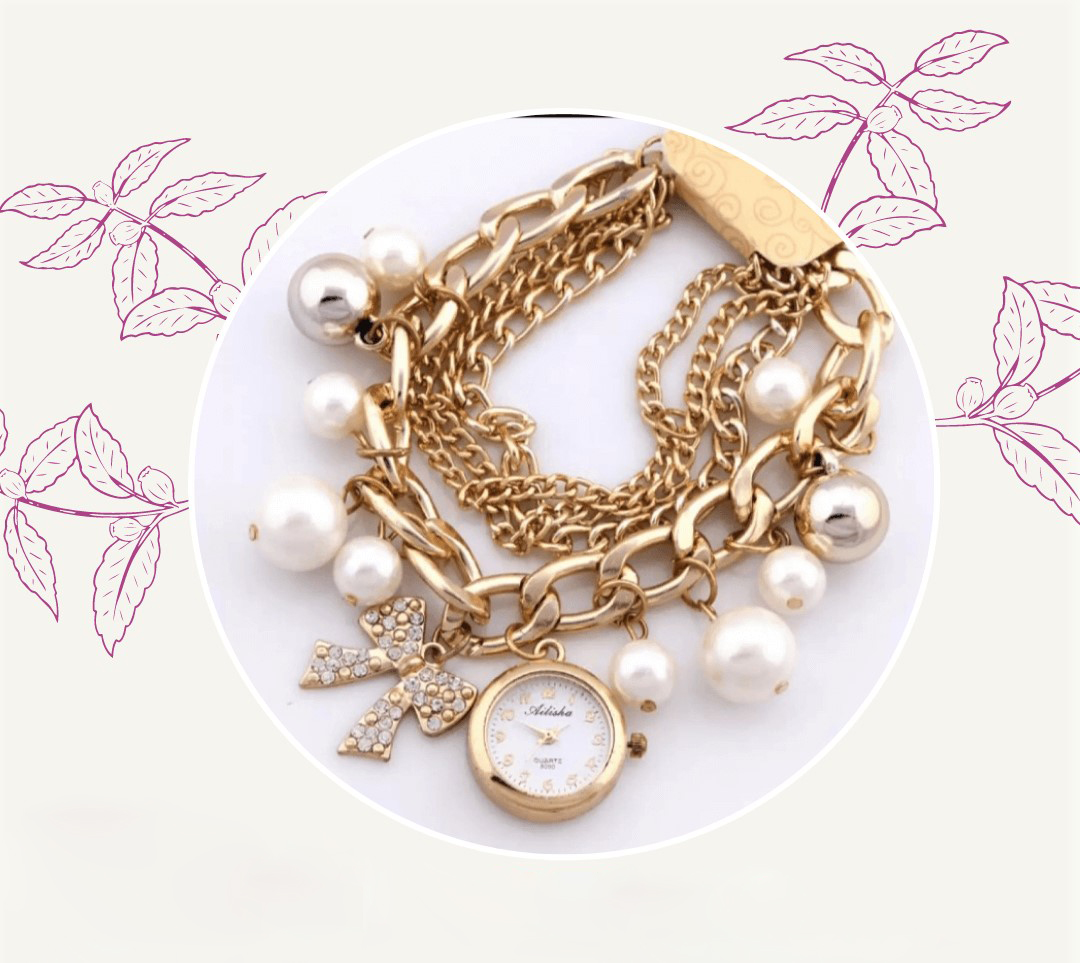Stylish Luxury Pearls Bracelet Women’s Wrist Watch - Image 9