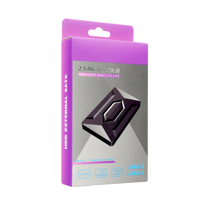 SATA III 2.5-Inch HDD/SSD External Enclosure – USB 3.1 Type-C, UASP Support, Tool-Free Design, Plug-and-Play - Image 9