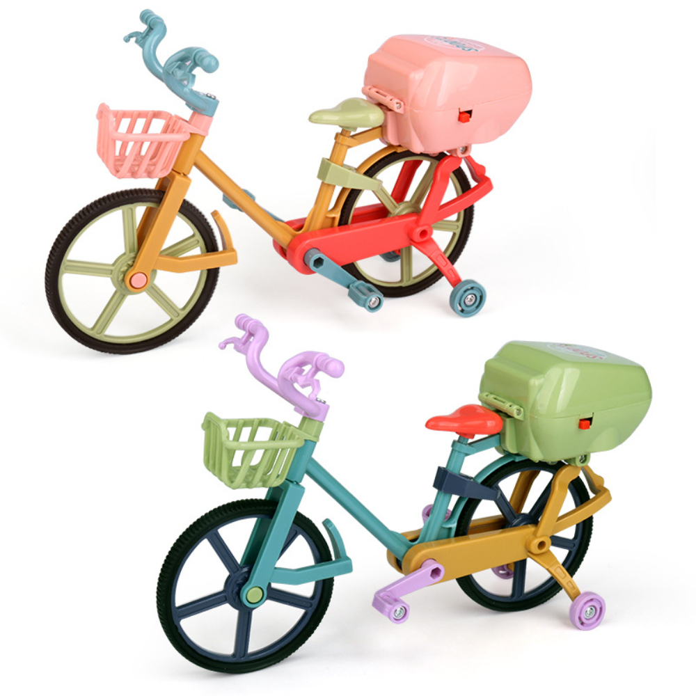 Simulation Glowing Electric Bike Toy With Dynamic Music And Self Driving Feature