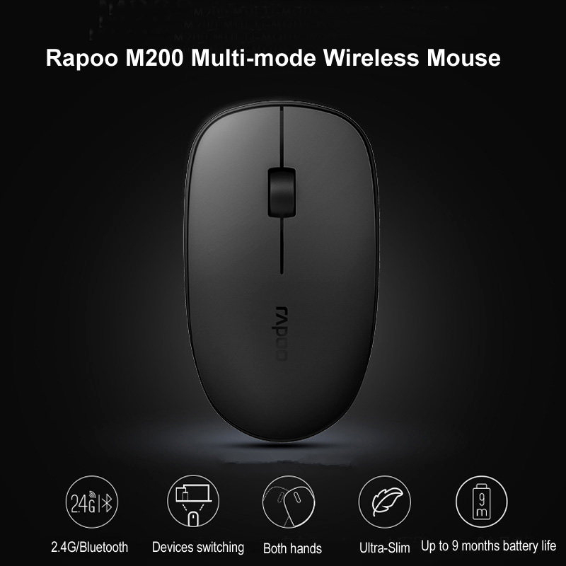 Rapoo M200 Silent Multi-Mode Wireless Mouse – Bluetooth 3.0/4.0 & 2.4GHz, 1300 DPI, Ultra-Slim Design - Image 15