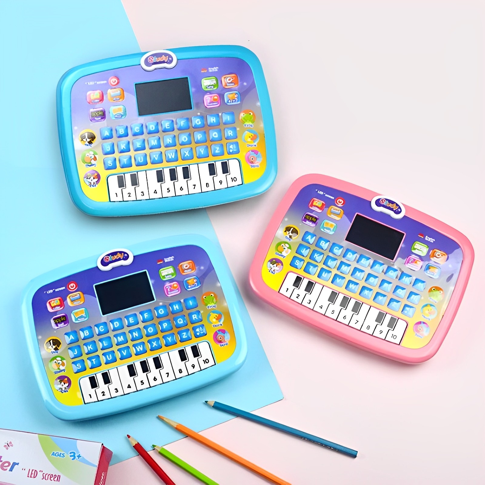 26 English Words Kids Learning Educational Tablet With Led Screen - Image 2