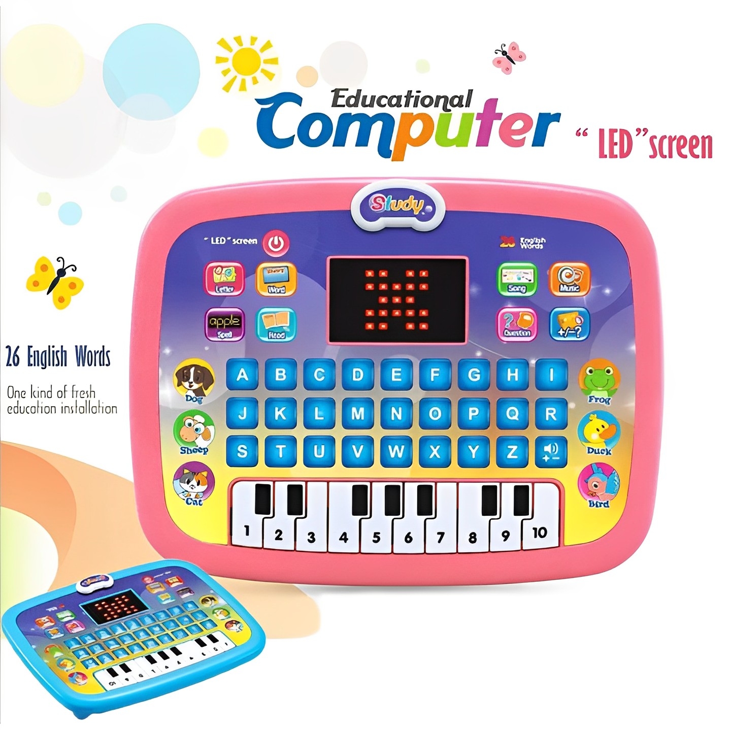 26 English Words Kids Learning Educational Tablet With Led Screen - Image 7