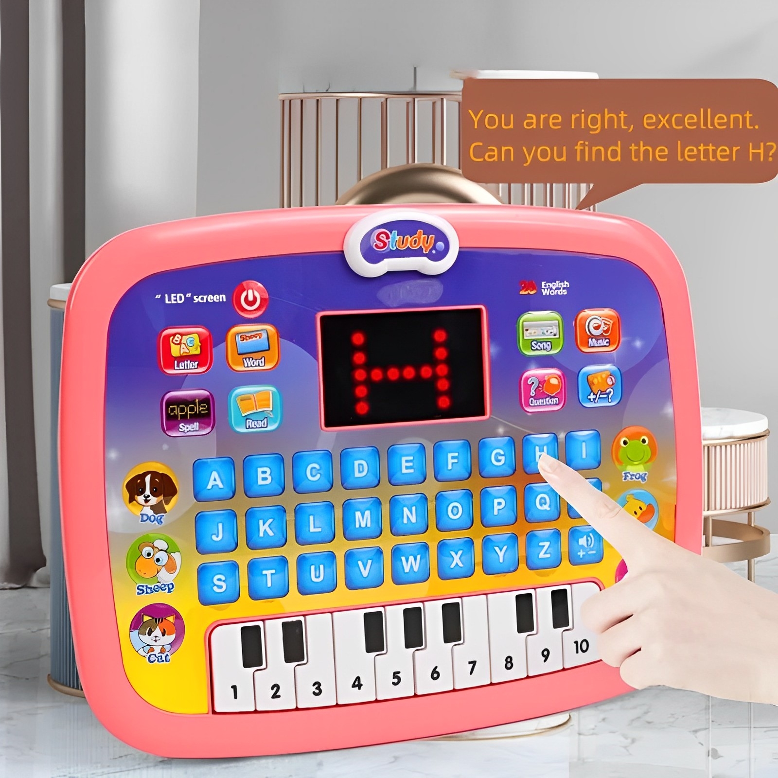 26 English Words Kids Learning Educational Tablet With Led Screen - Image 3