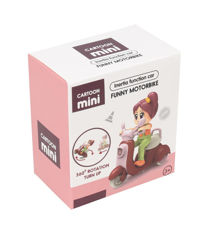 Cartoon Mini Interia Function Funny Motorbike Toy With 360 Degree Rotation Turn Up Function - Image 10