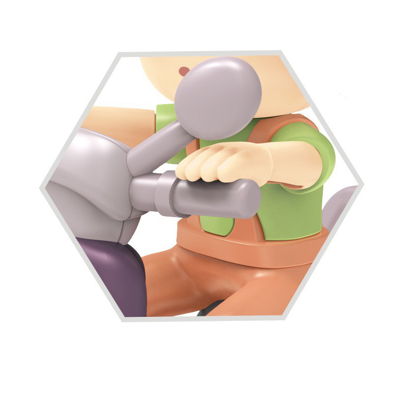 Cartoon Mini Interia Function Funny Motorbike Toy With 360 Degree Rotation Turn Up Function - Image 8