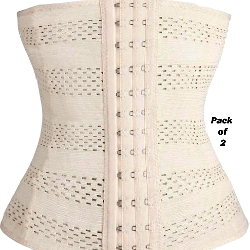Pack Of 2 Pcs Women’s Body Shaper Waist Trainer Se Tummy Girdle Corset Duo For Slimming, Underbust Control And Shapewear Elegance - Image 5