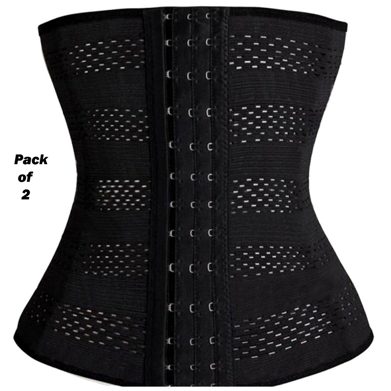 Pack Of 2 Pcs Women’s Body Shaper Waist Trainer Se Tummy Girdle Corset Duo For Slimming, Underbust Control And Shapewear Elegance