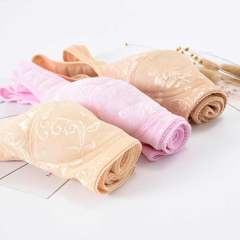 Women’s Thin And Comfortable Backless Front Closure Button Cotton Bra - Image 3