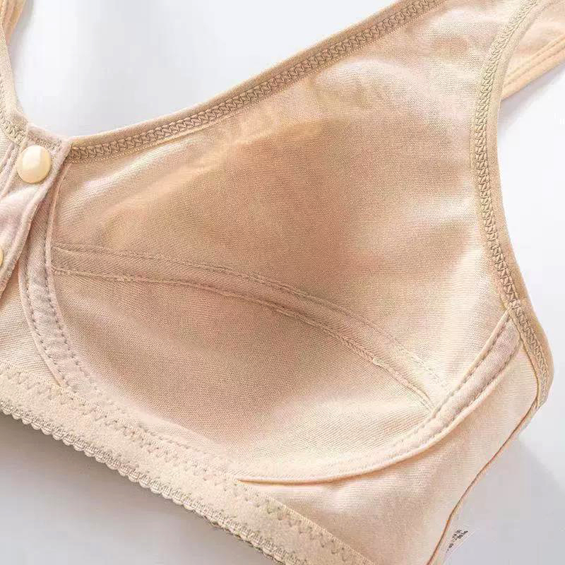 Women’s Thin And Comfortable Backless Front Closure Button Cotton Bra - Image 2