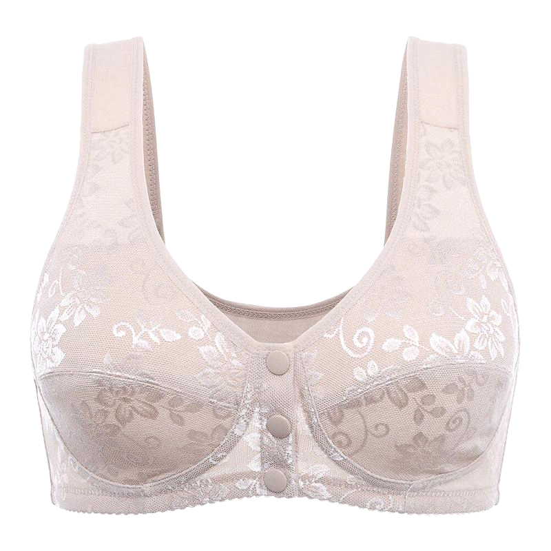 Women’s Thin And Comfortable Backless Front Closure Button Cotton Bra - Image 14