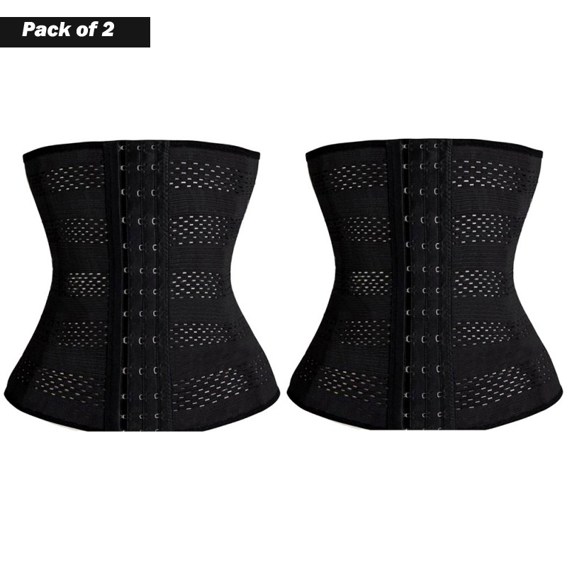 Pack Of 2 Pcs Women’s Body Shaper Waist Trainer Se Tummy Girdle Corset Duo For Slimming, Underbust Control And Shapewear Elegance - Image 7