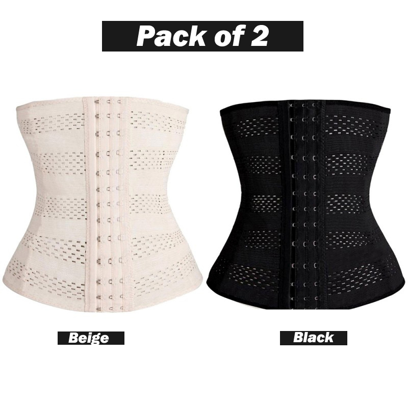 Pack Of 2 Pcs Women’s Body Shaper Waist Trainer Se Tummy Girdle Corset Duo For Slimming, Underbust Control And Shapewear Elegance - Image 6