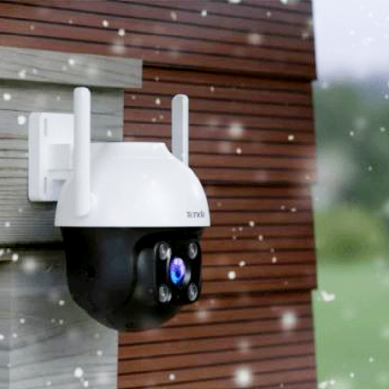 Tenda CH3-WCA 1080P Outdoor Wi-Fi Pan/Tilt Camera with Full-Color Night Vision, Alexa Support, and Smart Alerts