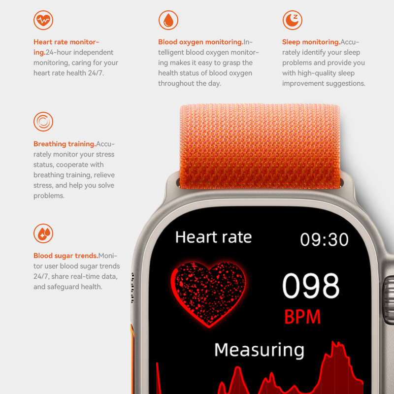 HW9 Ultra Max 2.2 Inch Amoled Screen Display Series 8 Smart Watch - Image 5