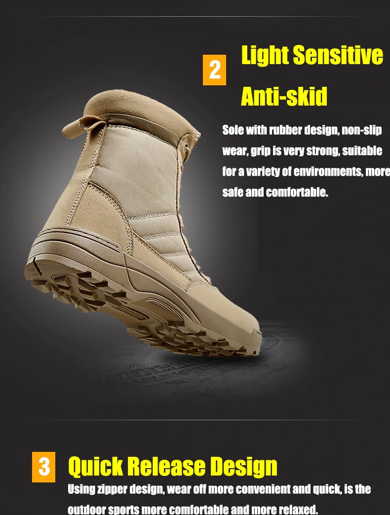 Long Outdoor Boots Breathable Desert Hiking DMS - Image 4