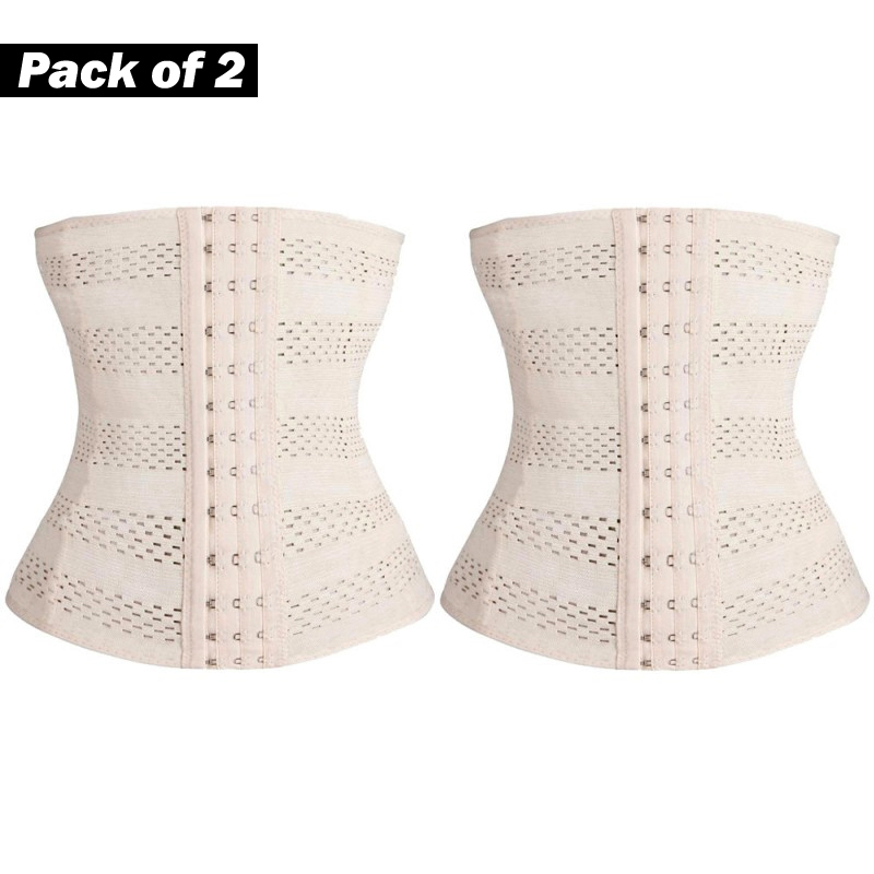 Pack Of 2 Pcs Women’s Body Shaper Waist Trainer Se Tummy Girdle Corset Duo For Slimming, Underbust Control And Shapewear Elegance - Image 3