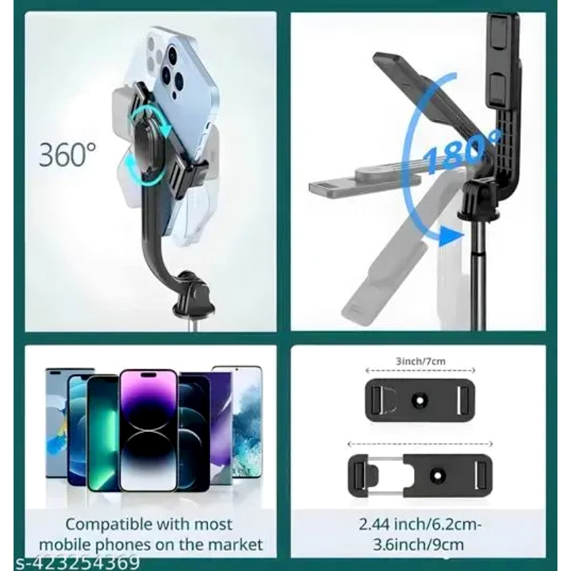 R1-L Bluetooth Selfie Stick Tripod – Extendable Up to 170 cm with Wireless Remote Control - Image 13