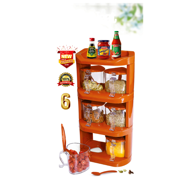 Pretty Neat 4 Tier New Vertical Style Spice Rack 6 PCs Set - Image 8