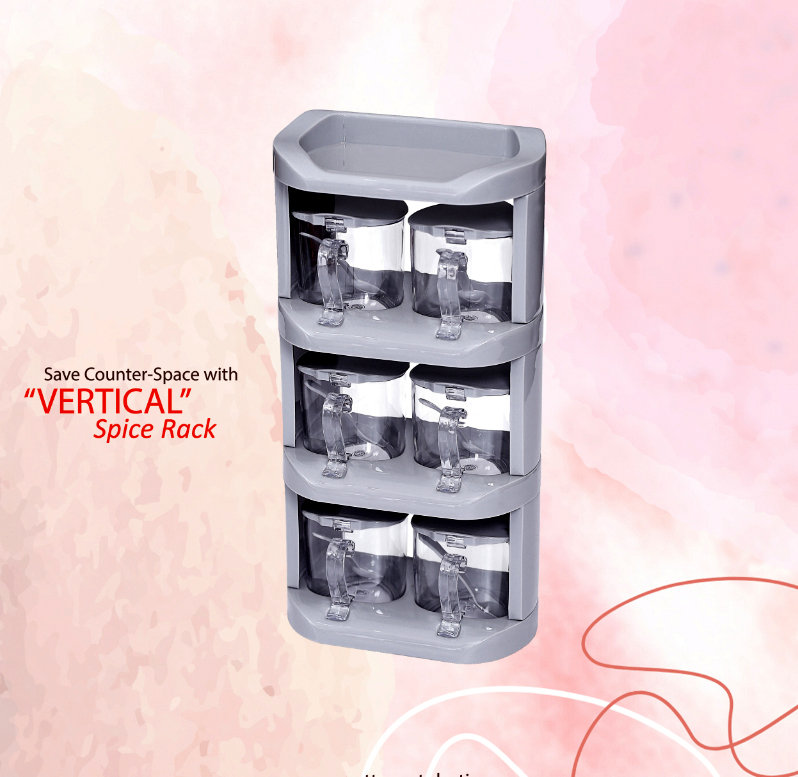 Pretty Neat 4 Tier New Vertical Style Spice Rack 6 PCs Set - Image 11