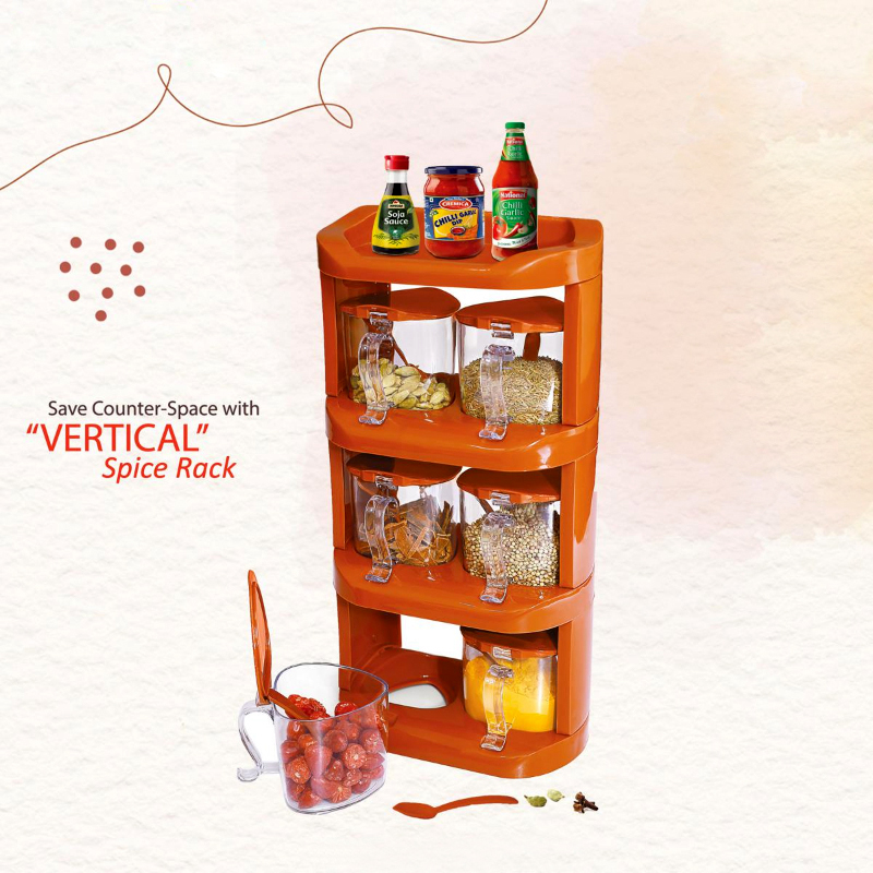 Pretty Neat 4 Tier New Vertical Style Spice Rack 6 PCs Set - Image 7