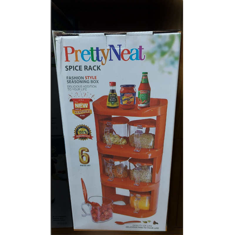 Pretty Neat 4 Tier New Vertical Style Spice Rack 6 PCs Set - Image 2