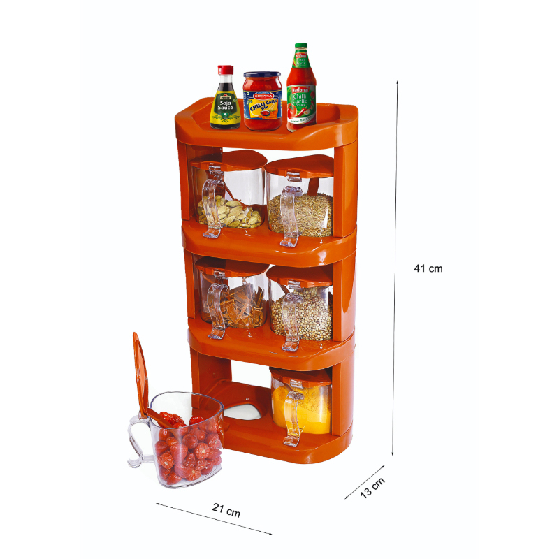 Pretty Neat 4 Tier New Vertical Style Spice Rack 6 PCs Set - Image 6