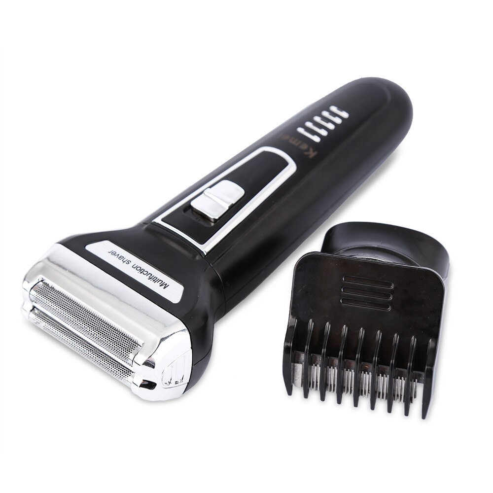Kemei KM-6558 3 In 1 Electric Shaver Nose Hair Trimmer Double-Blades Beard Trimmer Shaving Machine - Image 6
