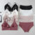 Comfortable Light Padded Bra and Panty Set with V-Neck Style