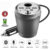 Car Cup Holder Power Adapter with Bluetooth FM Transmitter, LED Display & 3 USB Charging Ports