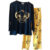 Cute Casual Cotton Lion Cub Pirnted Night Suit Set Loungewear For Ladies